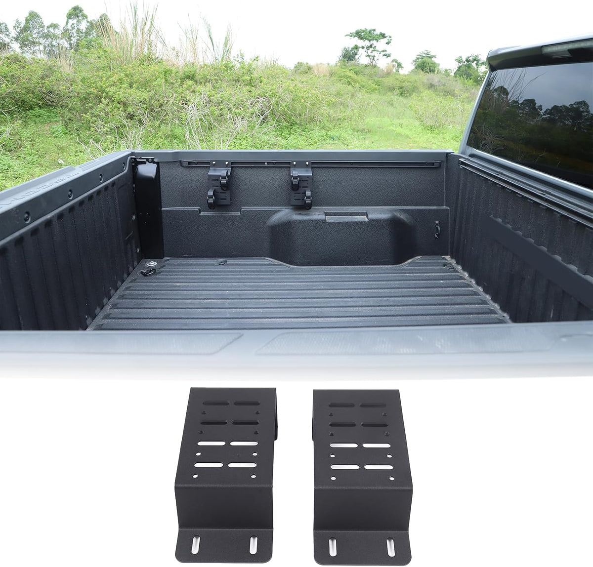 Bed Rail Mount Brackets Compatible with Toyota Tacoma 2024+, Bed Rail Modular Accessory Mount for Shovels, Axes, Recovery Plates and Other Accessories Truck Bed Accessories