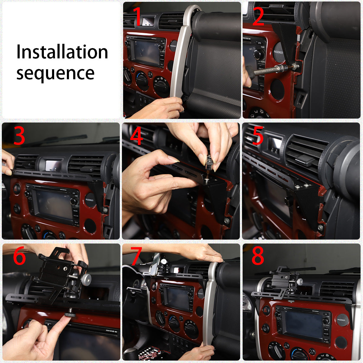 Multifunctional Car Phone Mount Compatible with Toyota FJ Cruiser 2007-2021