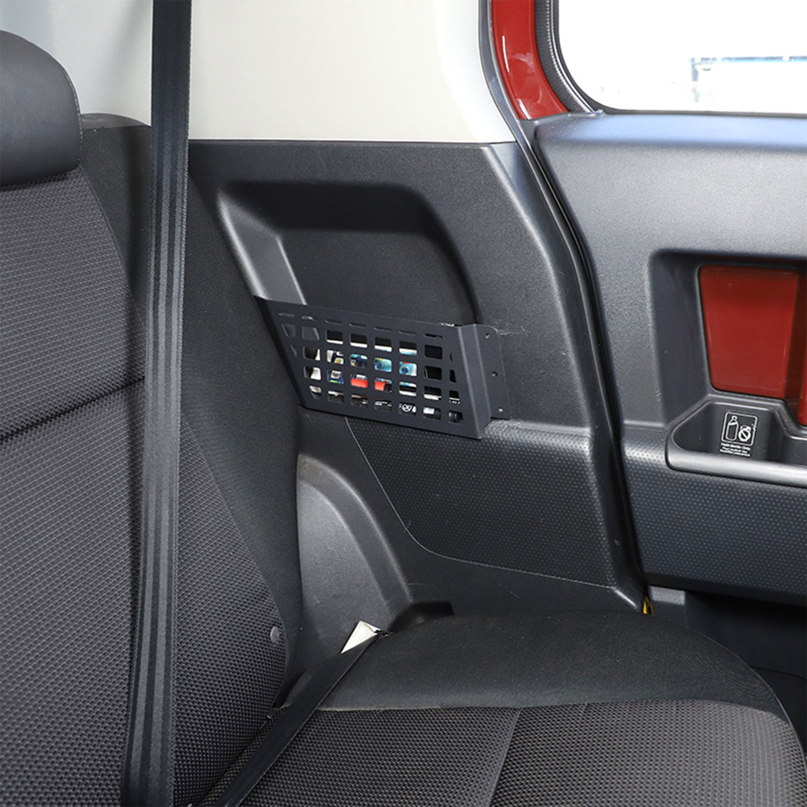 Rear Door Storage Pockets Compatible with Toyota FJ Cruiser 2007-2021, Rear Seat Molle Panel Side Organizer Storage Box Expansion Accessories