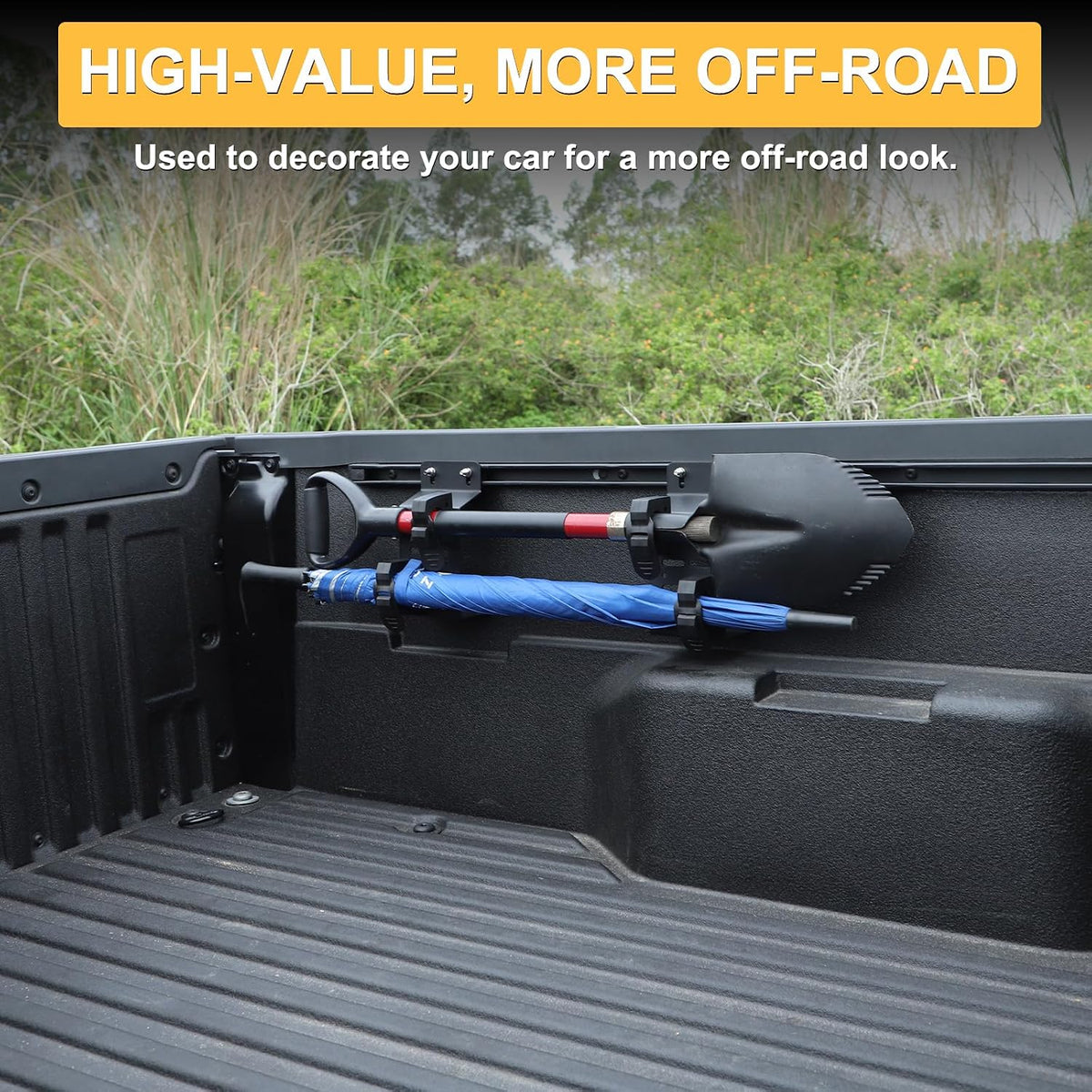 Bed Rail Mount Brackets Compatible with Toyota Tacoma 2024+, Bed Rail Modular Accessory Mount for Shovels, Axes, Recovery Plates and Other Accessories Truck Bed Accessories