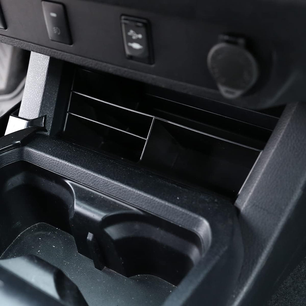 Gear Shift Console Side Tray Organizer for Toyota Tacoma 2016-2023 Central control Gear Shift Console Side Storage Box Container Insert Groove ,Not Fit Wireless Charger Version