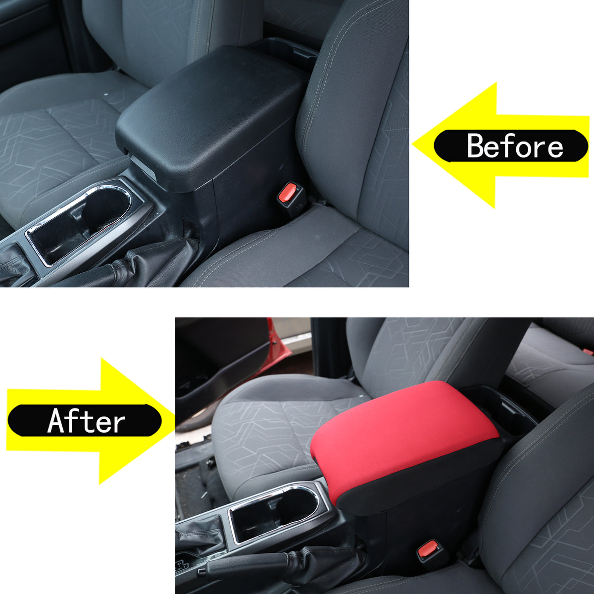 Center Console Armrest Protector Cover Compatible with Toyota Tacoma 2016-2023, Central Armrest Seat Storage Box Cover Waterproof Anti-Scratch Accessories