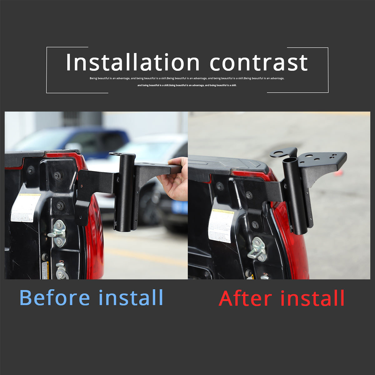 Truck Bed Flag Pole Holder Compatible with Toyota Tacoma 2005-2022 Tailgate Truck Flag Pole Holder Bracket Flagpole Holder Multi-Function