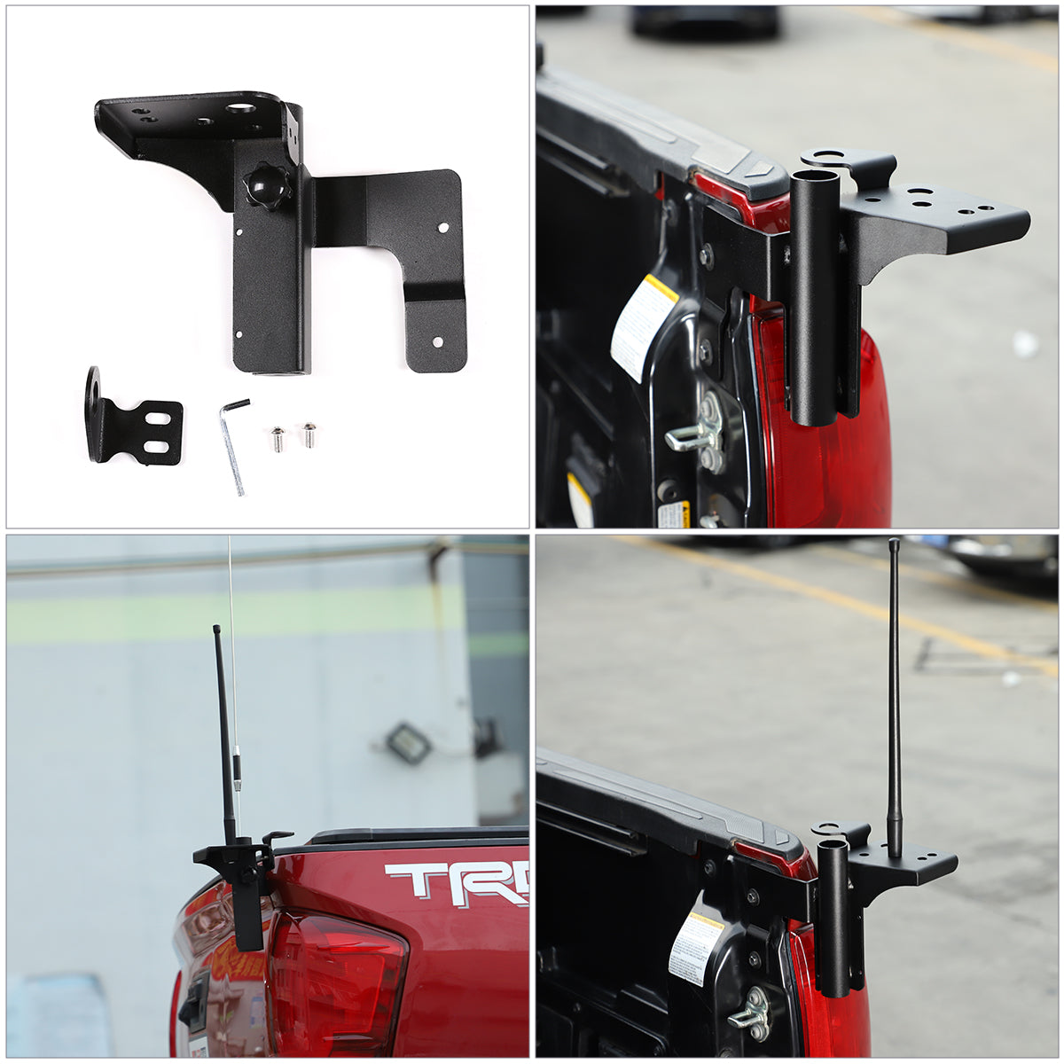 Truck Bed Flag Pole Holder Compatible with Toyota Tacoma 2005-2022 Tailgate Truck Flag Pole Holder Bracket Flagpole Holder Multi-Function