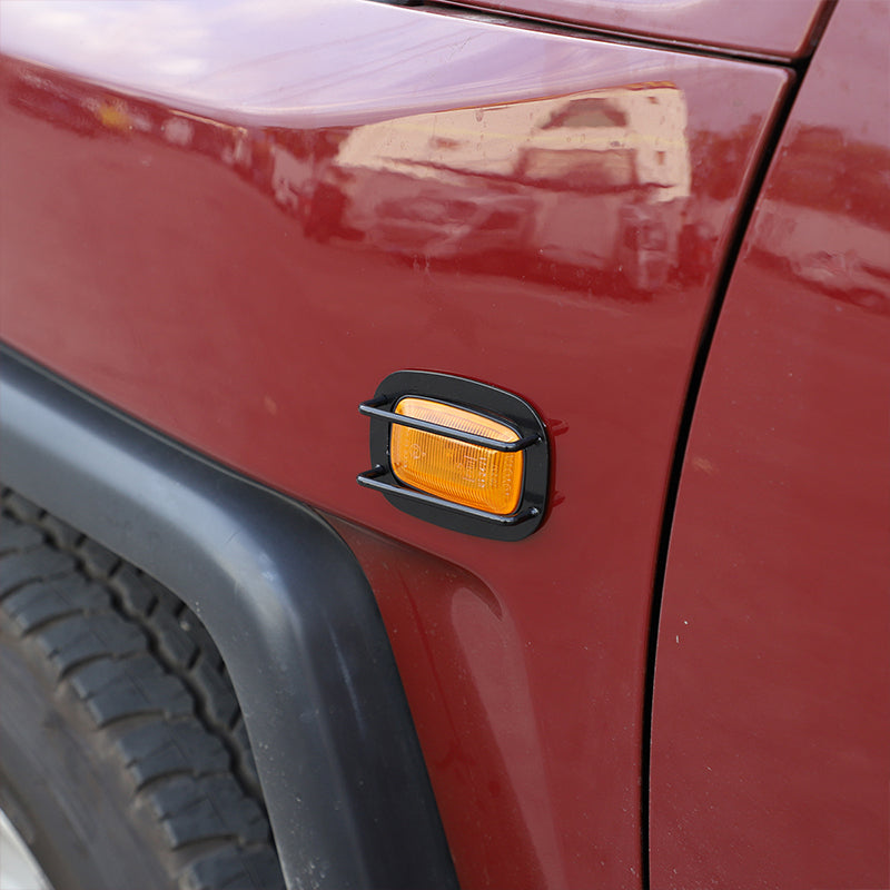 Car Headlight Guard, Turn Signal Alloy lampshade Protector for Toyota Cruiser FJ 2007-2021 (Turn Protection Cover)