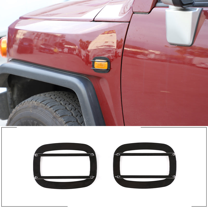 Car Headlight Guard, Turn Signal Alloy lampshade Protector for Toyota Cruiser FJ 2007-2021 (Turn Protection Cover)