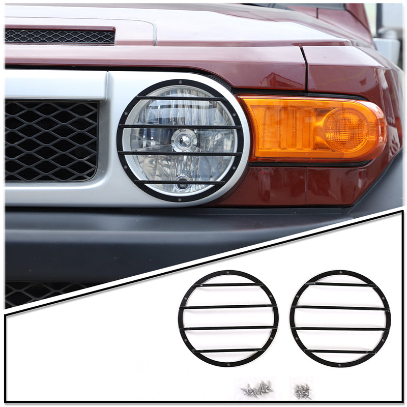 Front Headlights Guard Cover Compatible with Toyota FJ Cruiser 2007-2021