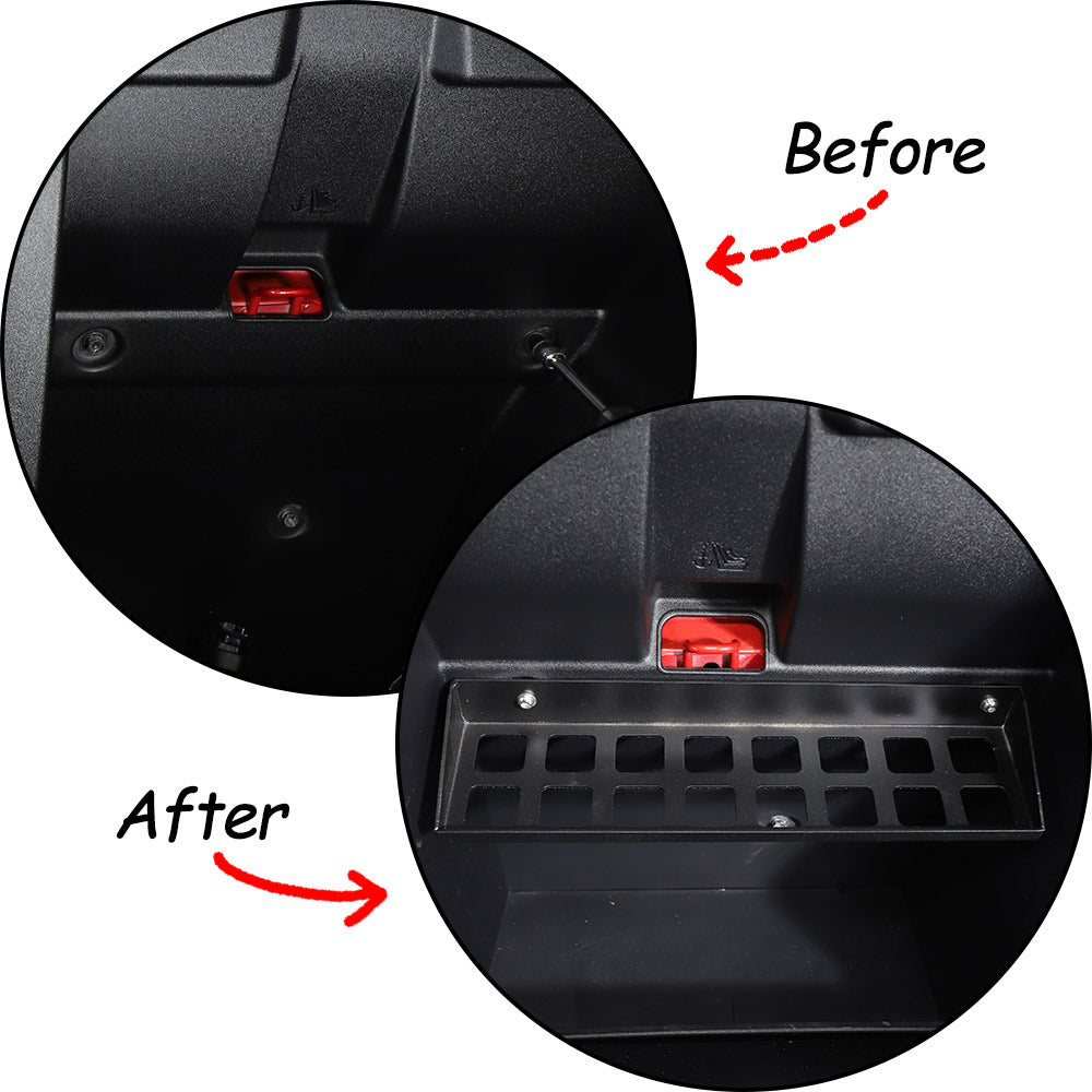 Back Seat Organizer Compatible with Toyota Tacoma 2016-2023, Second-Row Seat Back Storage Partition Storage Rack