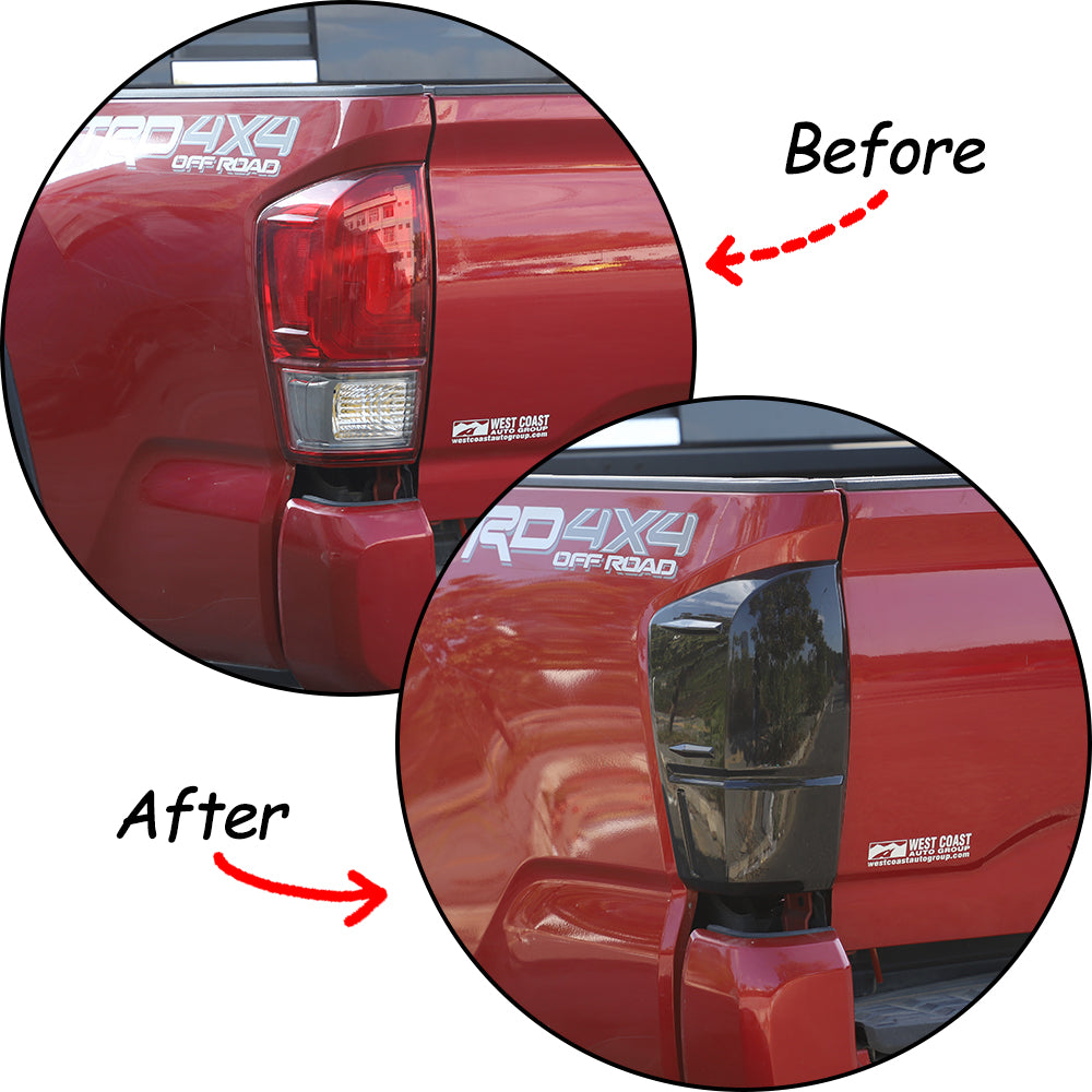 Smoke Car Tail Light Lamp Cover Compatible with Toyota Tacoma 2016-2023