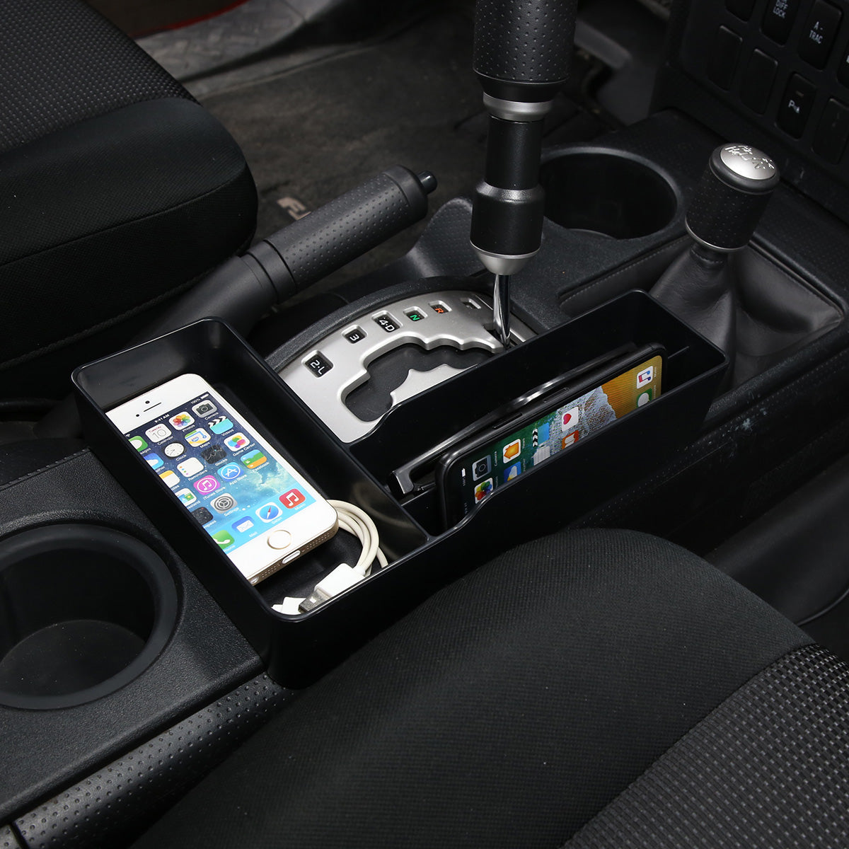 Gear Shift Tray Organizer Compatible with Toyota FJ Cruiser 2007-2021, Create Extra Storage Space