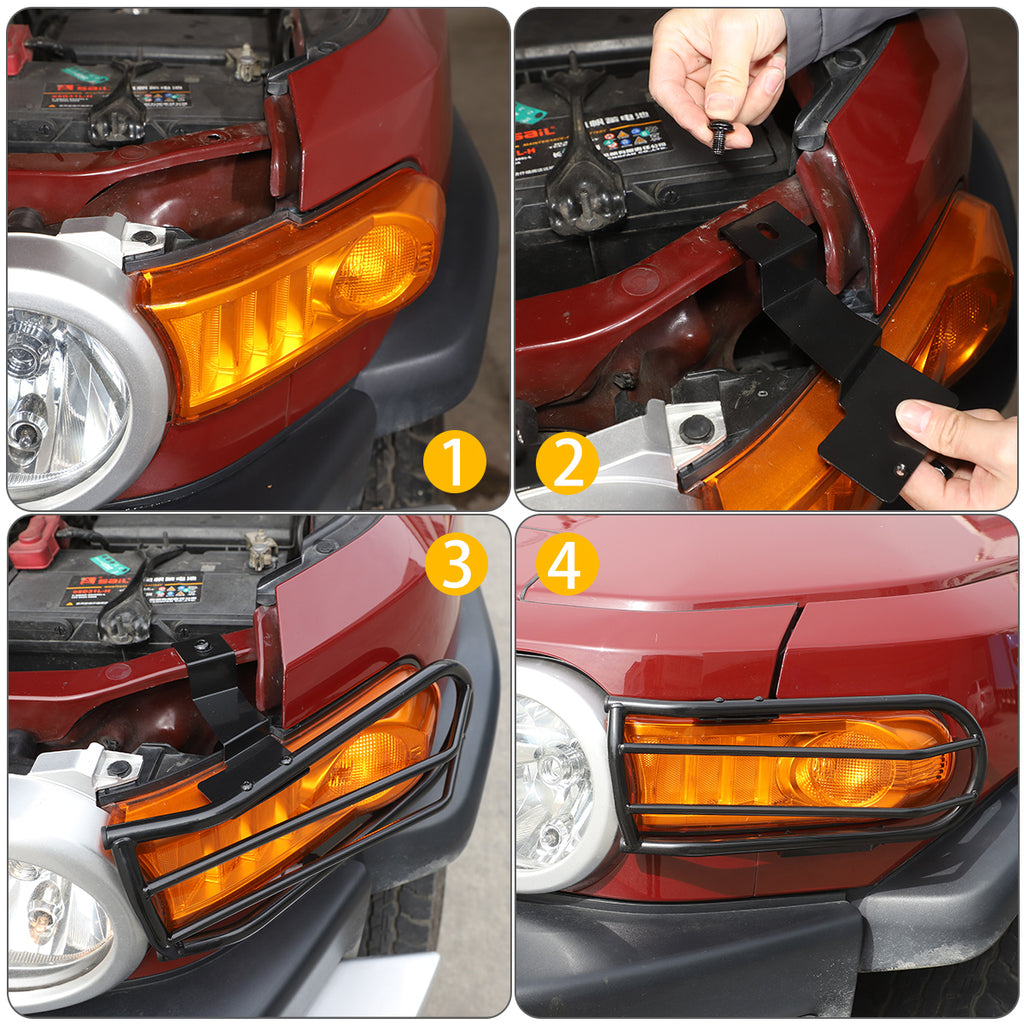 Car Front Fog Lights Guard Cover Compatible with Toyota FJ Cruiser 2007-2021