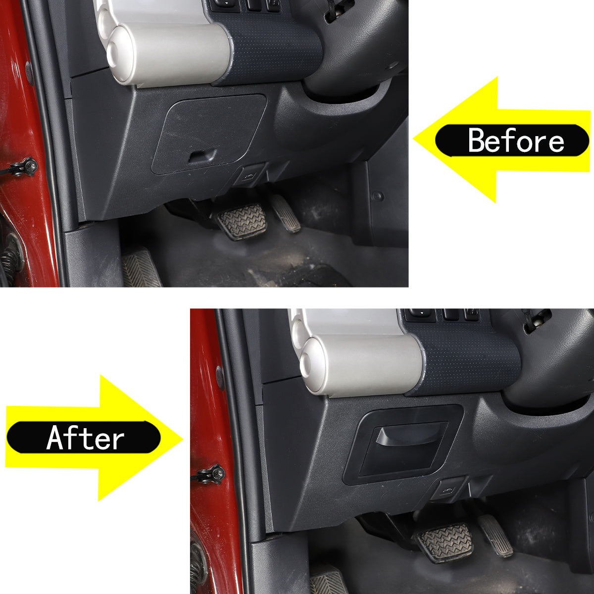 Center Console Fuse Storage Box Compatible Toyota FJ Cruiser 2007-2021 Driver Seat Multifunctional Fuse Box Storage Box Tray ABS Fuse Coin Container Storage Tray