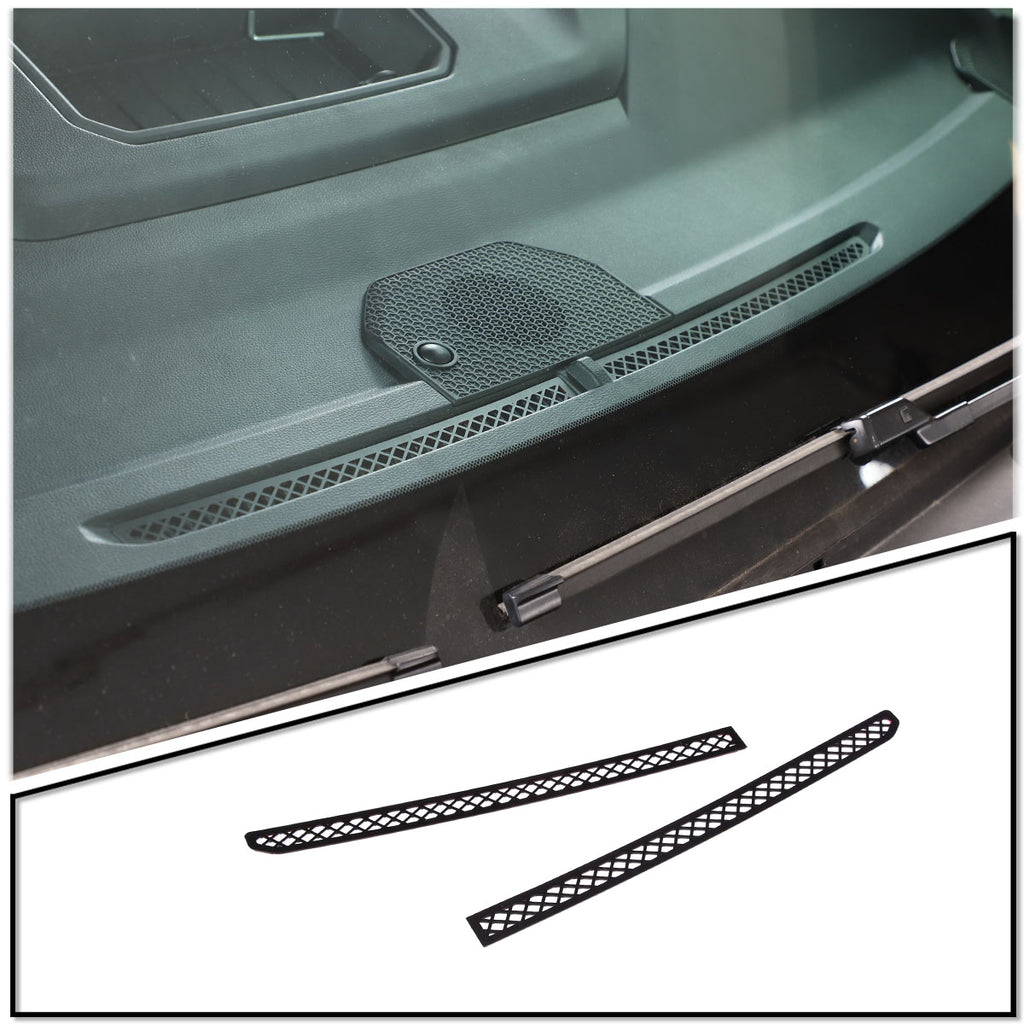 Dashboard Air Vent Cover Grille Panel Fit for Toyota Tundra 2022 2023,Center Console Air Outlet Mesh Protection Frame Trim, Stainless Anti-Clogging Cover-2pcs