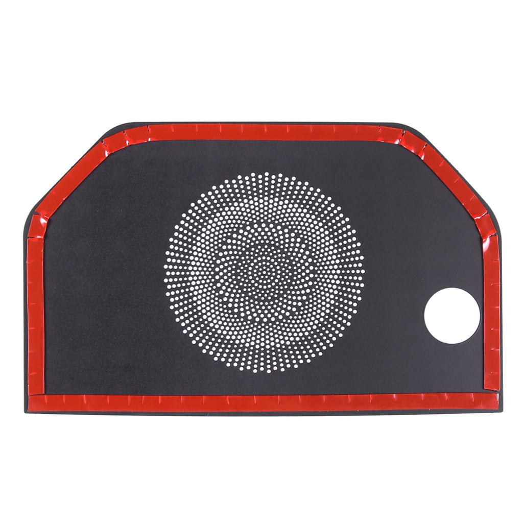 1PCS Car Aluminum Alloy Center Console Dashboard Horn Net Cover Compatible with Toyot@ Tundra 2022 2023 Car Center Console Dashboard Stereo Cover Interior Protect Accessories, Black