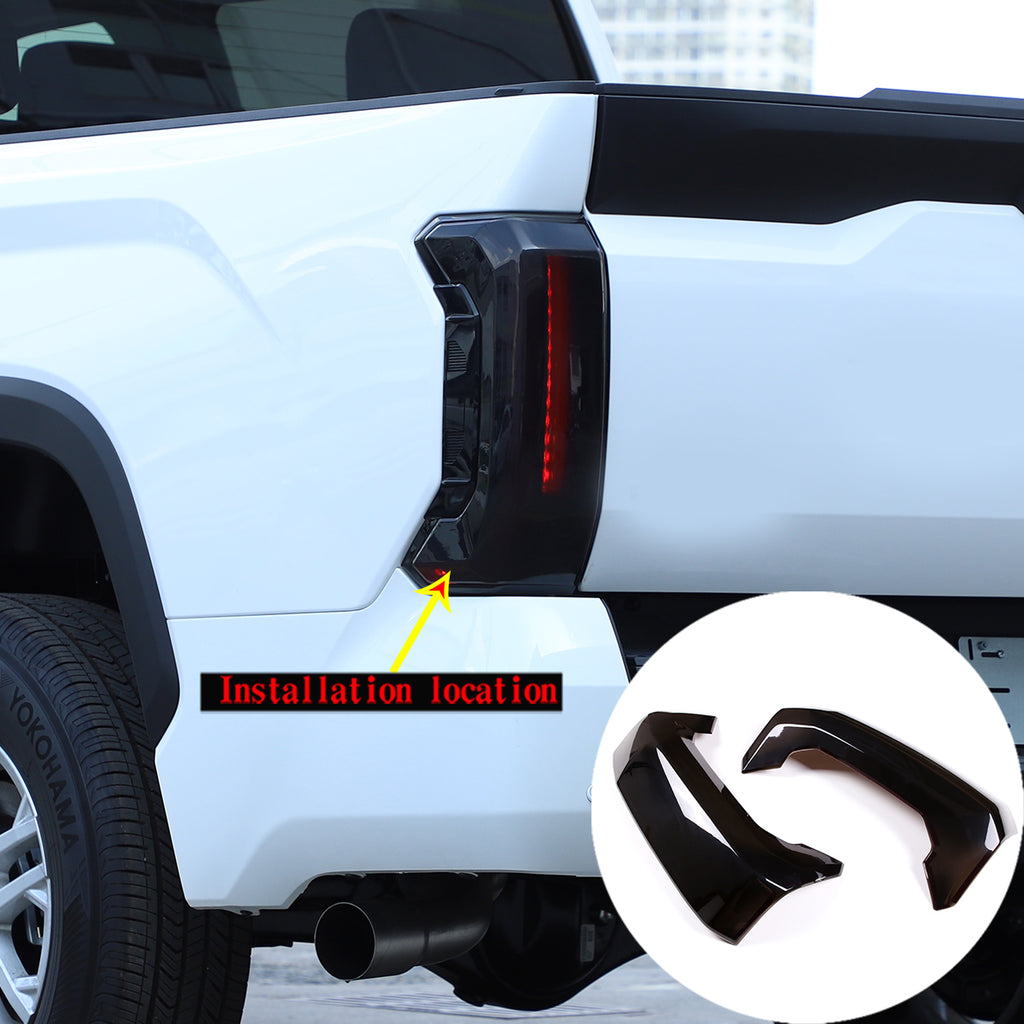 Car Rear Tail Light Cover Tail Lamp Shell Shade Compatible with Toyota Tundra 2022-2026, Smoked Taillight Shell Trim Cover Taillight Lamp Cover Guard Trim Frame Protect Decorative Accessories