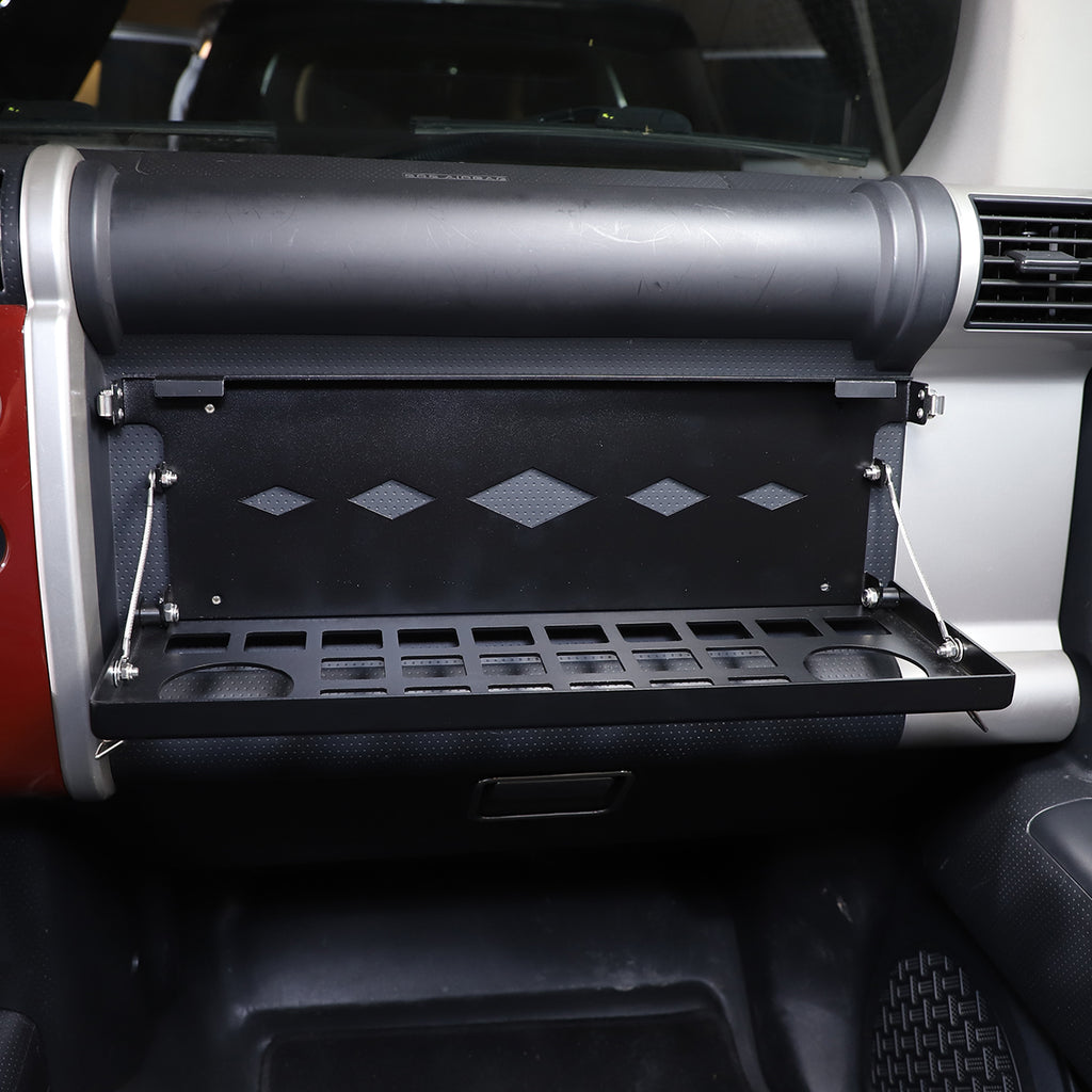 Co-Pilot Storage Shelf Compatible with Toyota FJ Cruiser 2007-2021, Passenger Foldable Storage Tray Organizer