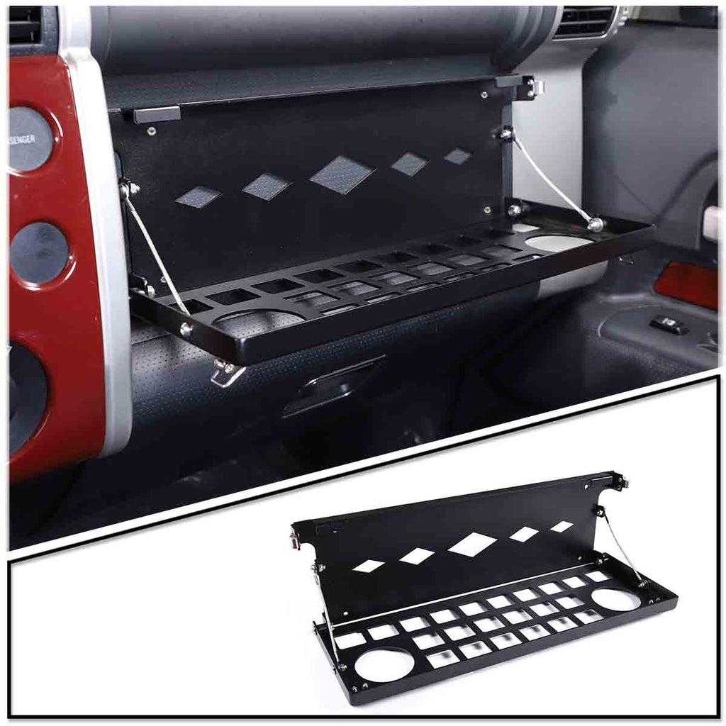 Co-Pilot Storage Shelf Compatible with Toyota FJ Cruiser 2007-2021, Passenger Foldable Storage Tray Organizer