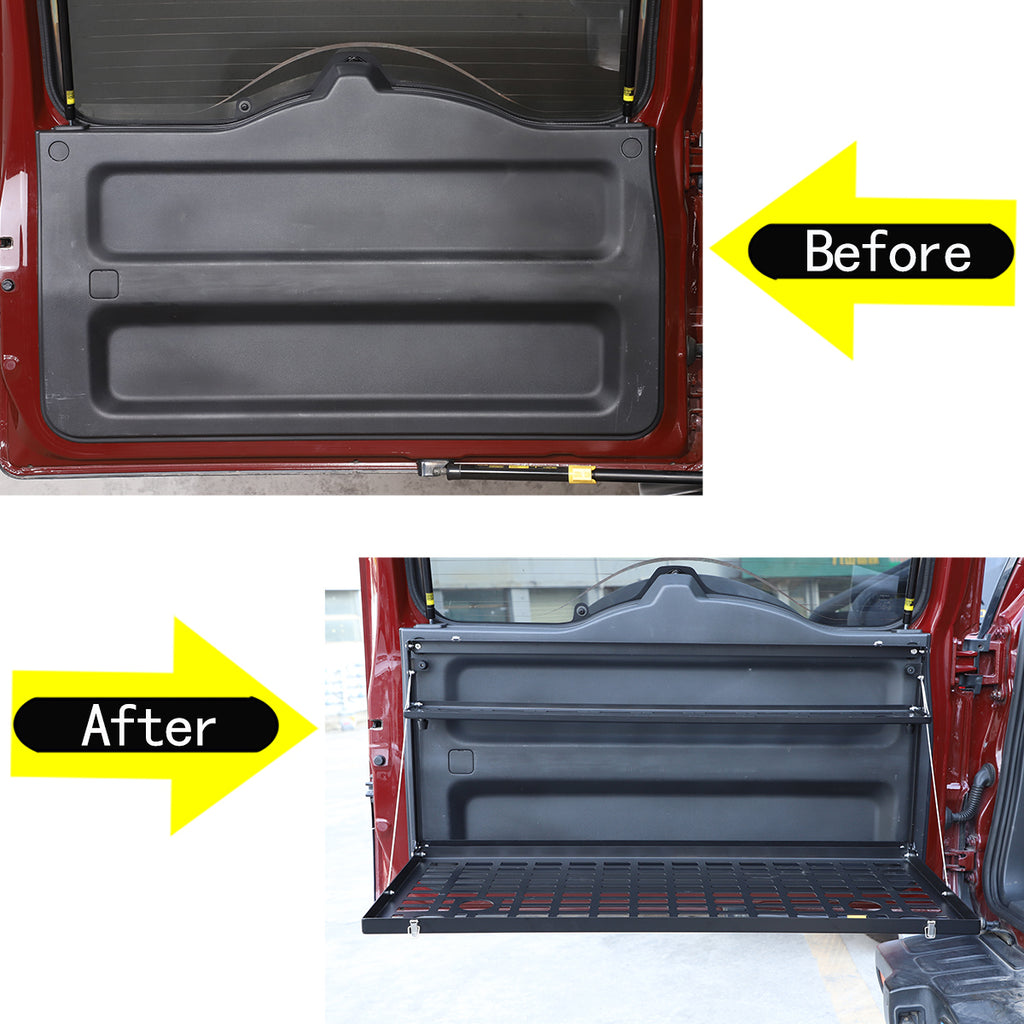 Tailgate Table Cargo Storage Rack Shelf Compatible with Toyota FJ Cruiser 2007-2021, Tailgate Foldable Double-Layer Storage Holder
