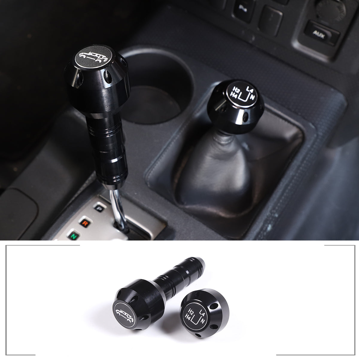 Gear Shift Knob Fit for Toyota FJ Cruiser 2007-2021 Aluminum Alloy Weighted Gear Lever Metal Stick Shifter Handle Center Console Gear Stick Shift Knob Replacement Interior