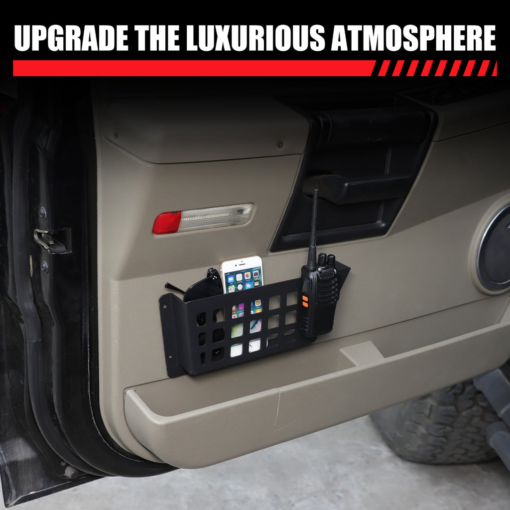 Aluminum Alloy Front Door Storage Pockets Box Compatible with Toyota Tacoma 2016-2023, Modern Style Car Organizer