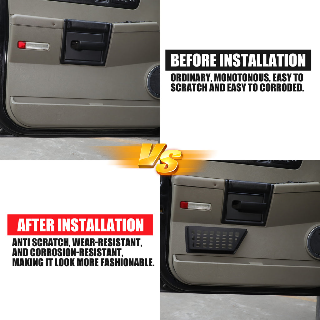 Aluminum Alloy Front Door Storage Pockets Box Compatible with Toyota Tacoma 2016-2023, Modern Style Car Organizer