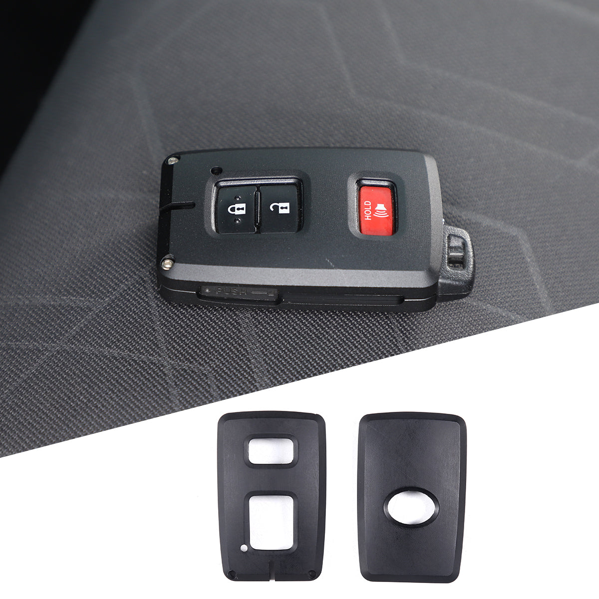 Car Key Fob Cover Compatible with Toyota Tacoma 2016-2023, Key Fob Shell Smart Key Fob Case Full Protection Accessories