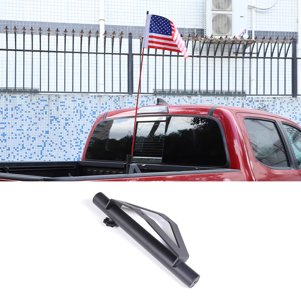 Bed Rail Flag Pole Mounting System Compatible with Toyota Tacoma2016-2022/Tundra 2022-2023 Pickup Trucks