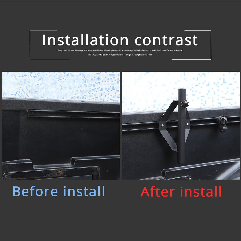 Bed Rail Flag Pole Mounting System Compatible with Toyota Tacoma2016-2022/Tundra 2022-2023 Pickup Trucks