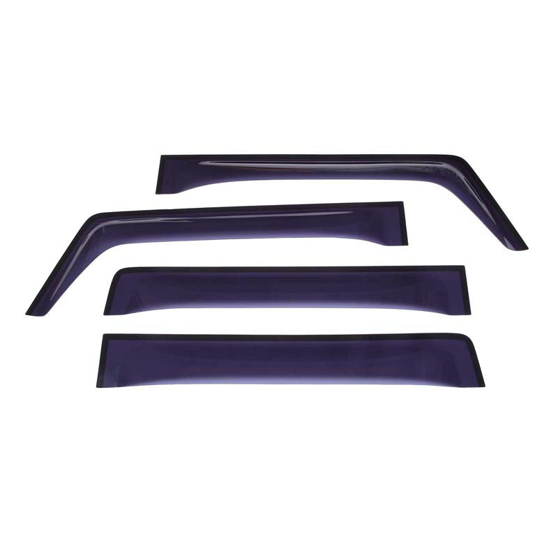 4pcs Original Window Visors Compatible with Hummer H2 Extra Durable Tape-on, UV Protection Rain Guard, Dark Smoke, In-Channel Style, Original Vent Wind Deflector