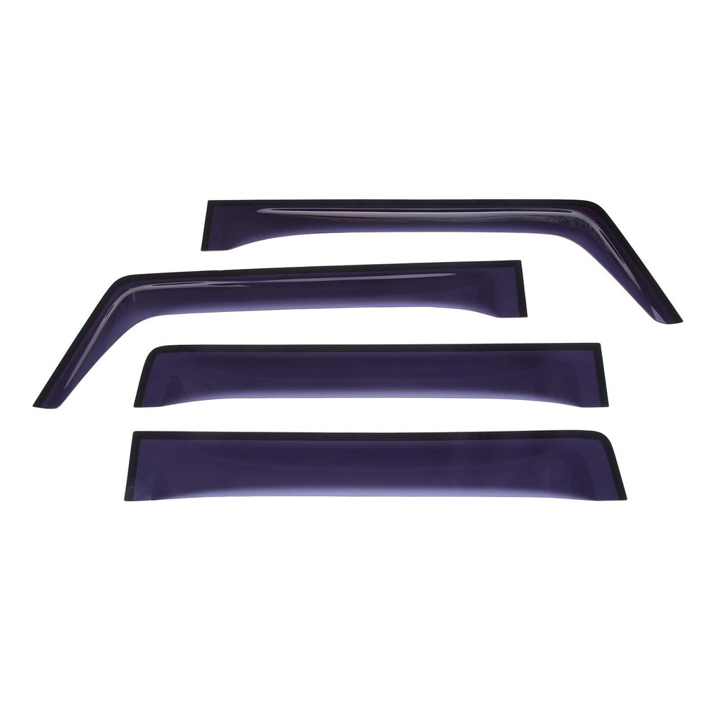 4pcs Original Window Visors Compatible with Hummer H2 Extra Durable Tape-on, UV Protection Rain Guard, Dark Smoke, In-Channel Style, Original Vent Wind Deflector
