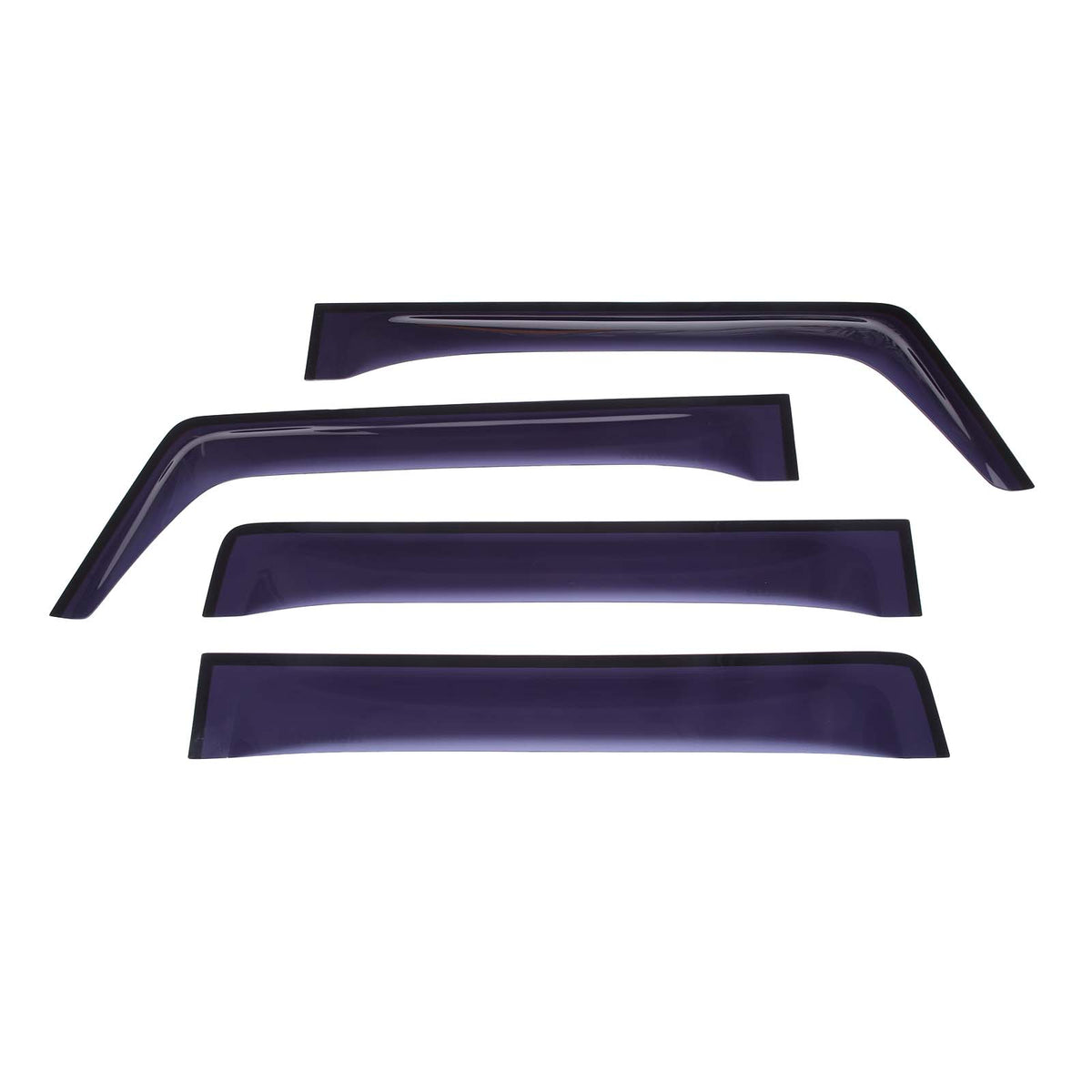 4pcs Original Window Visors Compatible with Hummer H2 Extra Durable Tape-on, UV Protection Rain Guard, Dark Smoke, In-Channel Style, Original Vent Wind Deflector