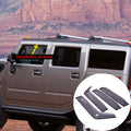 4pcs Original Window Visors Compatible with Hummer H3 Extra Durable Tape-on, UV Protection Rain Guard, Dark Smoke, In-Channel Style, Original Vent Wind Deflector