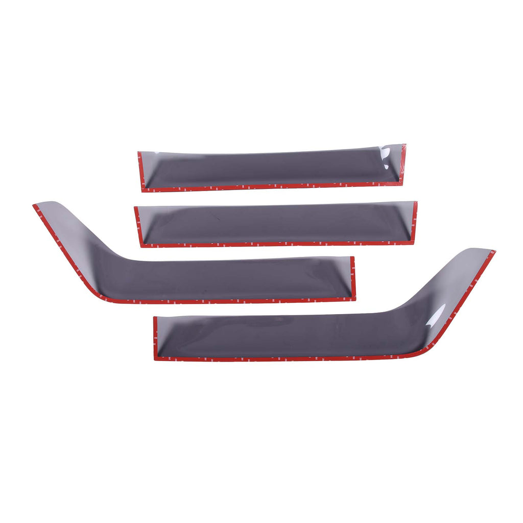4pcs Original Window Visors Compatible with Hummer H3 Extra Durable Tape-on, UV Protection Rain Guard, Dark Smoke, In-Channel Style, Original Vent Wind Deflector