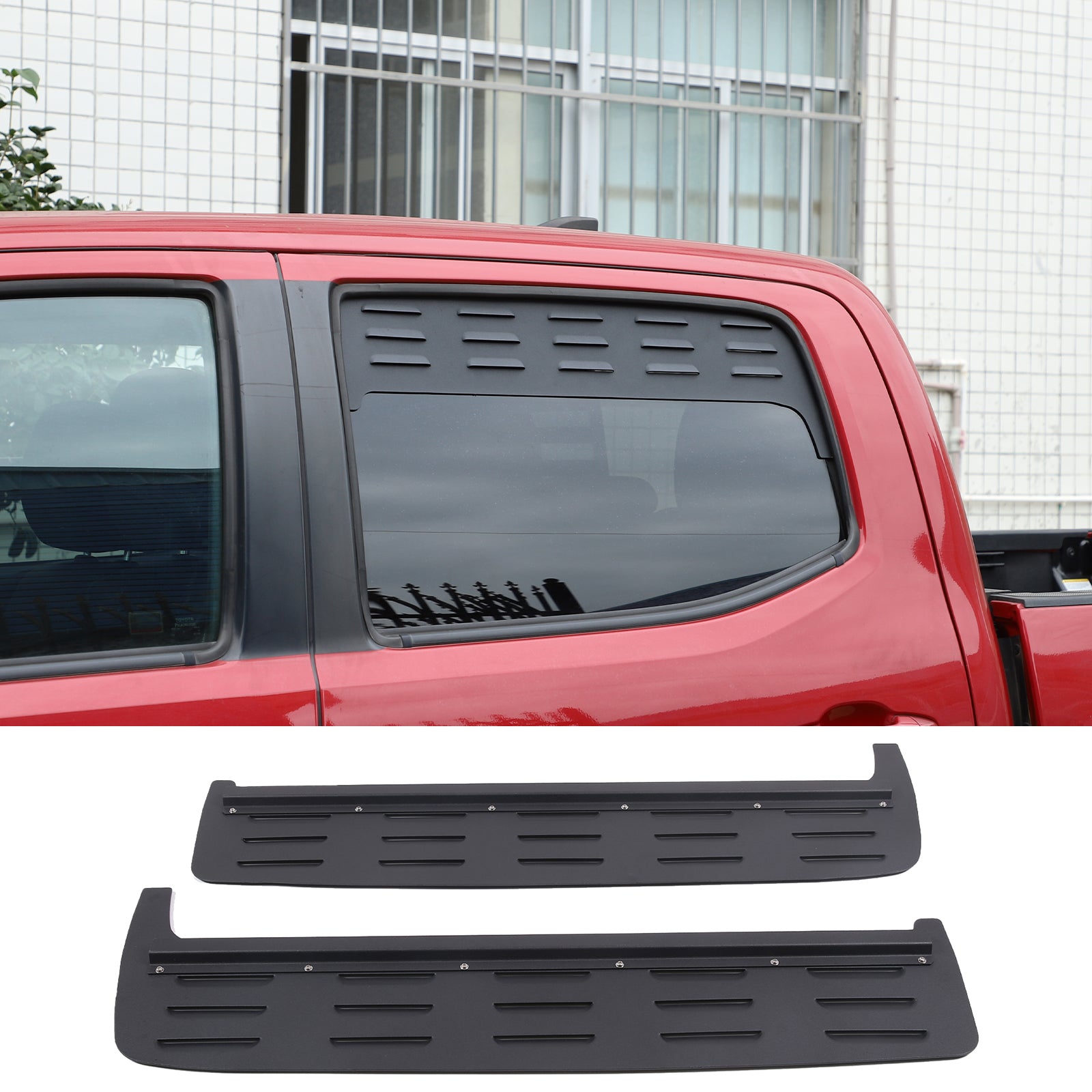 Car Window Louvers Exterior Accessories Compatible with Tacoma 2016-2022 Air Vent Scoop Shades Cover Window Vents Screens Cover