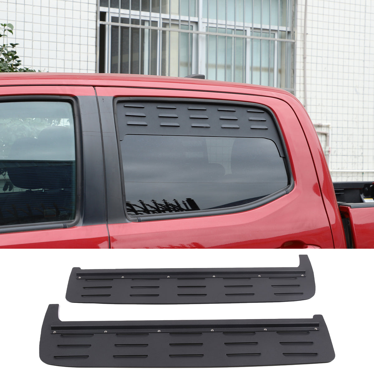 Car Side Window Louvers Air Vent Cover Compatible with Toyota Tacoma 2016-2023