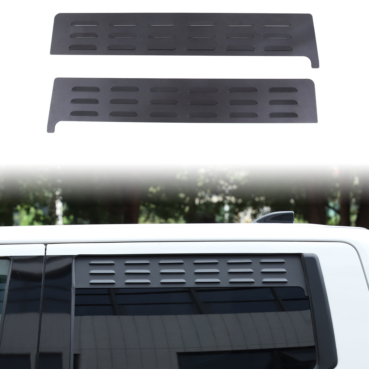 Car Aluminum Rear Side Window Louvers Air Vent Cover Compatible with Toyota Tundra 2022-2023 Rear Side Window Louvers Sun Shade Cover Wind Vent Air Deflector Decoration Exterior Accessories