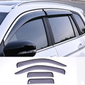4pcs Original Window Visors Compatible with Toyota Tacuma 2016-2022 Extra Durable Tape-on, UV Protection Rain Guard, Dark Smoke, In-Channel Style, Original Vent Wind Deflector