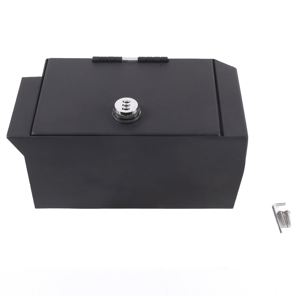 Car Center Console Lock Safe Box Armrest Storage Compatible with Toyota Tundra 2022-2026 Center Console Lock Box Armrest Security Organizer Tray Vault with 3 Digit Combo Password Insert Accessories