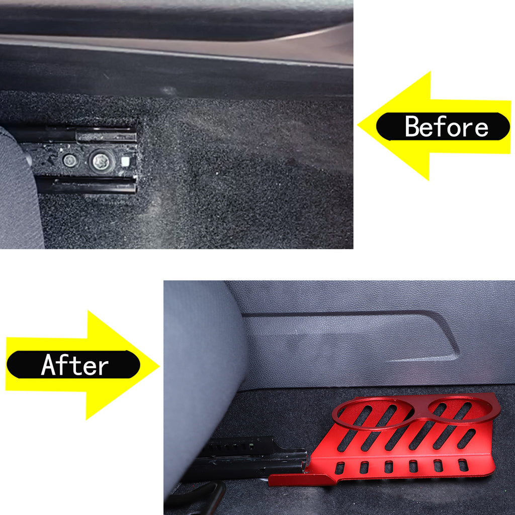 Car Passenger Seat Cup Holder Expander Organizer for Toyota Tundra 2022-2023 Car Aluminum Passenger Seat Dual Cup Holder Insert Expander Drink Water Tea Bottle Holder Removable Accessories