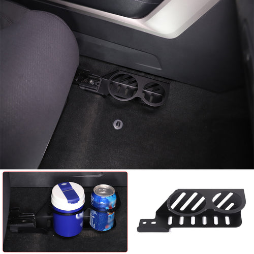 Car Passenger Seat Cup Holder Expander Organizer for Toyota Tundra 2022-2023 Car Aluminum Passenger Seat Dual Cup Holder Insert Expander Drink Water Tea Bottle Holder Removable Accessories