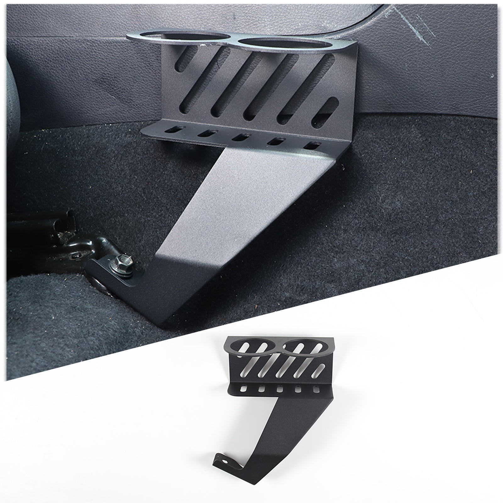 Car Passenger Seat Cup Holder Expander Organizer Compatible with Toyota Tacoma 2016-2022, Passenger Seat Dual Cup Holder Insert Expander Drink Water Tea Bottle Holder