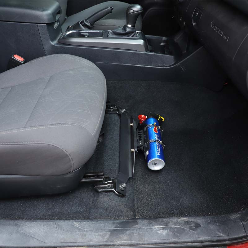 Quick Release Adjustable Aluminum Fire Extinguisher Holder Mount Bracket Compatible with Toyota Tacoma 2016-2022 Aluminum Car Seat Fire Extinguisher Bracket Accessories