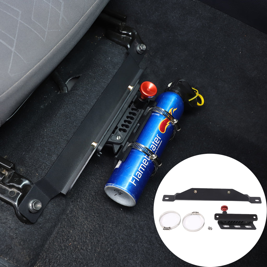 Quick Release Adjustable Aluminum Fire Extinguisher Holder Mount Bracket Compatible with Toyota Tacoma 2016-2022 Aluminum Car Seat Fire Extinguisher Bracket Accessories