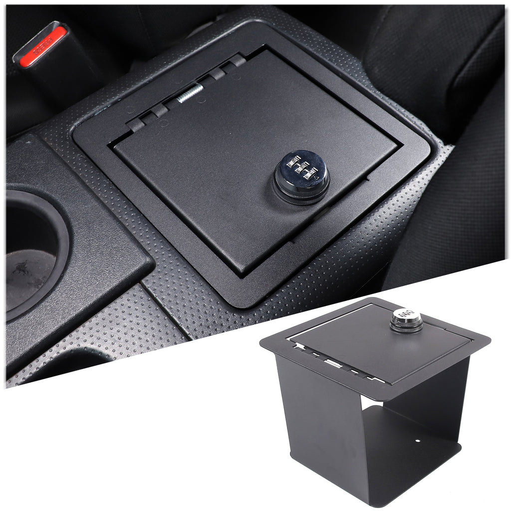 Car Center Console Lock Safe Vault Armrest Storage Compatible Toyot@ FJ Cruiser 2007-2021 Center Console Lock Box Armrest Safe Storage Box Center Console Manager