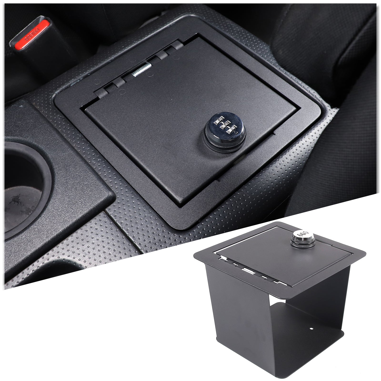 Car Center Console Lock Safe Vault Armrest Storage Compatible Toyot@ FJ Cruiser 2007-2021 Center Console Lock Box Armrest Safe Storage Box Center Console Manager