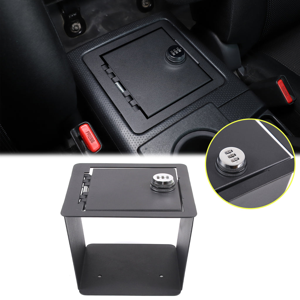 Car Center Console Lock Safe Vault Armrest Storage Compatible Toyot@ FJ Cruiser 2007-2021 Center Console Lock Box Armrest Safe Storage Box Center Console Manager