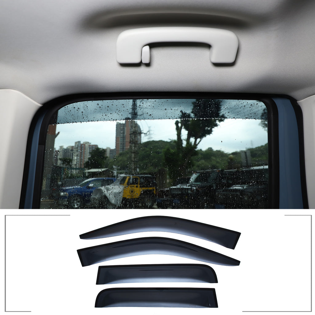 4pcs Original Window Visors Compatible with 2022-2023 Ford Maverick Extra Durable Tape-on, UV Protection Rain Guard, Dark Smoke, In-Channel Style, Original Vent Wind Deflector
