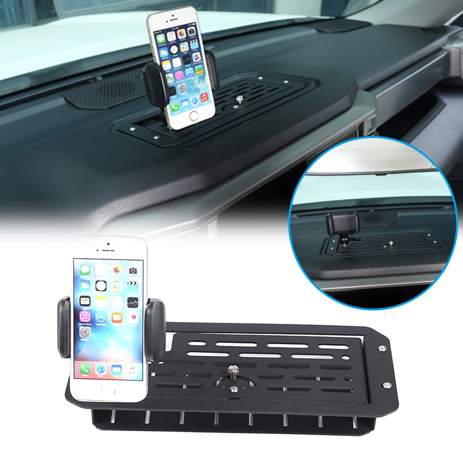 Center Console Dash Storage Organizer Tray with Phone Holder Compatible with Toyota Tundra/Sequoia 2022-2026