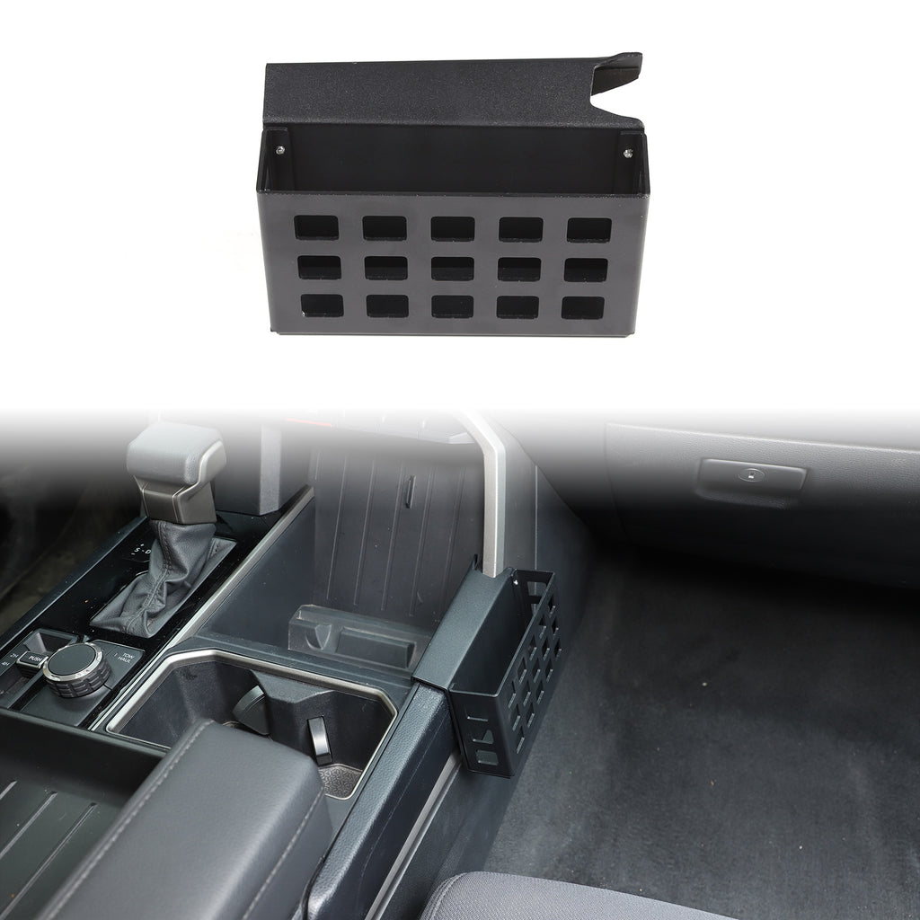 Center Console Side Gear Shift Storage Box Compatible with Toyota Tundra/ Sequoia 2022-2026, Right Side Hanging Organizer Tray Accessories