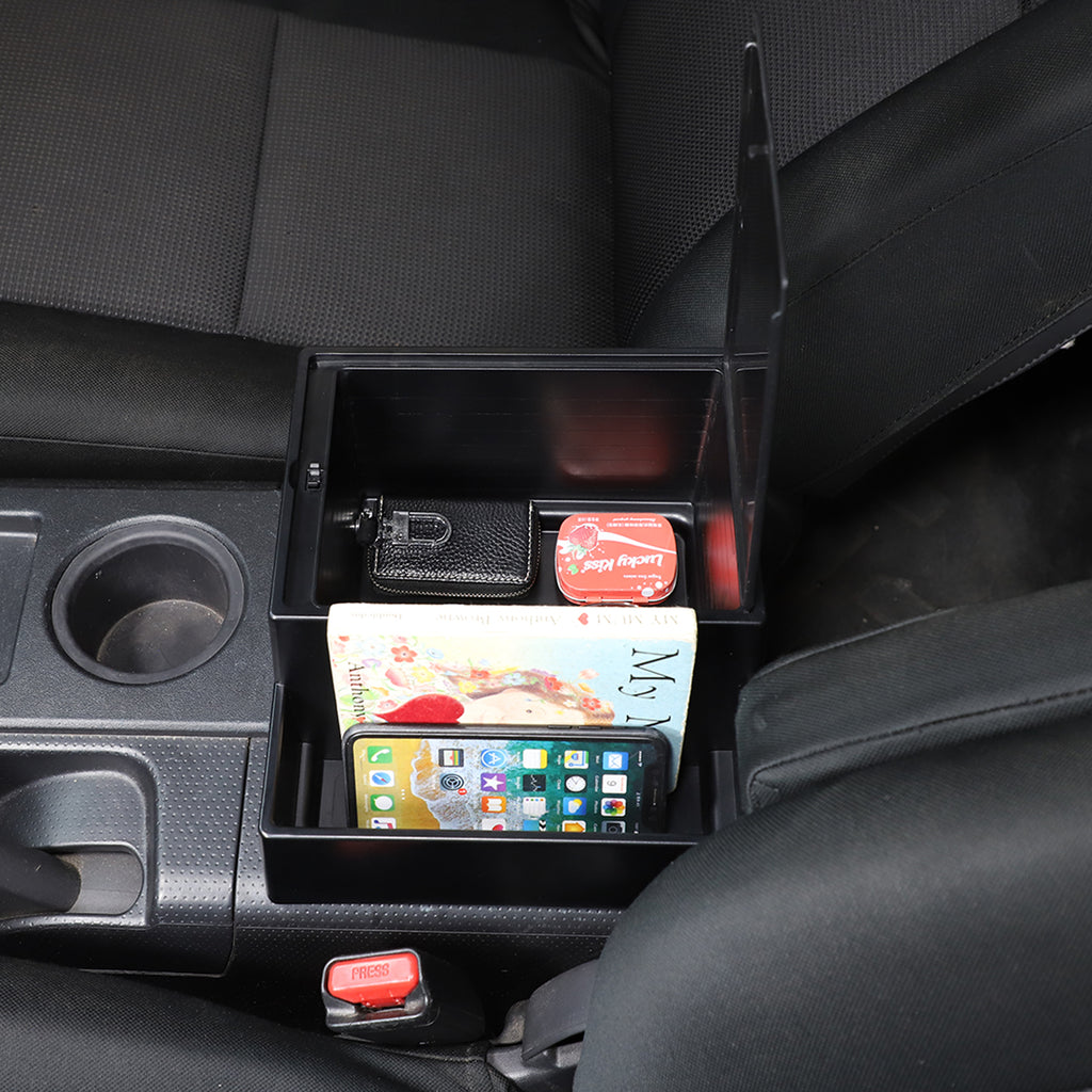Car Armrest Storage Box with Lid Cover Compatible with Toyota FJ Cruiser 2007-2021, Interior Armrest Insert Container Accessories